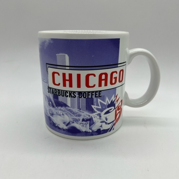 STARBUCKS VINTAGE 1998 CHICAGO OVERSIZED COFFEE MUG - Picture 1 of 10